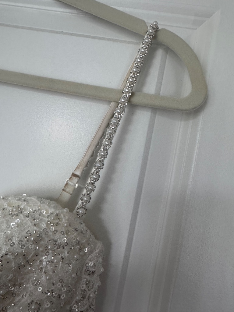 Amalia White Pearl Embellished Corset Midi Dress Size Xs — image 5 of 5